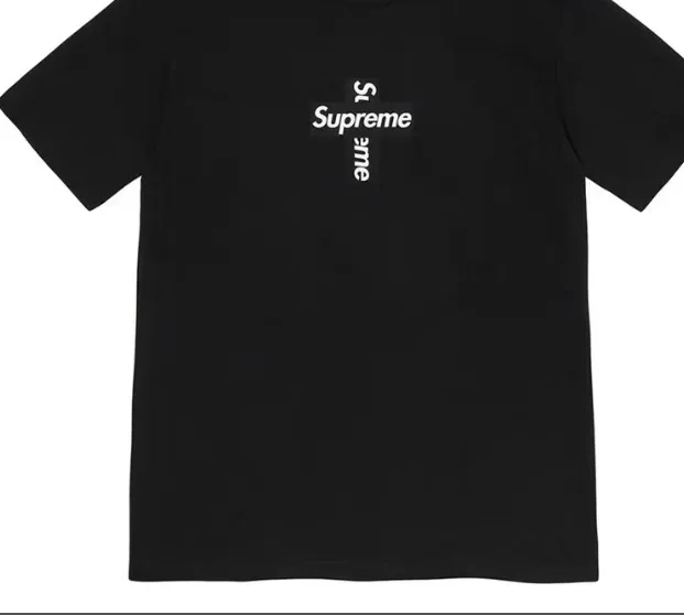 White XL L CROSS Short S T-shirt Black M BOX sleeved LOGO 0716